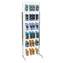 6ft Single Sided Gridwall Display Stand with side supports and hooks