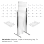 6ft Freestanding Gridwall Double Sided Display Kit