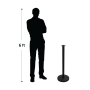 Size guide for the barrier stanchion