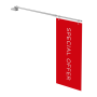 Magnetic aisle sign holder with optional shelf banner
