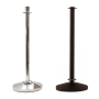 Chrome and Black Cafe Barrier Posts