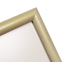 Mitred corner snap frame signage stand - White Pearl