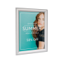 Outdoor waterproof posters are ideal with snap frames
