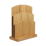 Double tiered wooden menu holders