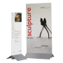 Steel Base Banner Holder with various sizes of wedge banner base available