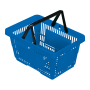 Blue Plastic Supermarket Baskets