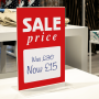 Red and white Sale Sign Insert to promote your sales