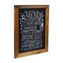 Use the rear chalkboard panel for your unique messages