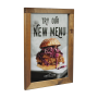 This stylish wood chalkboard frame looks great with posters