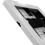Sleek white tablet holder for countertops
