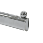 Twin slot clothes rail with ball end stopper