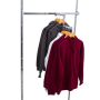 Use a Stepped Twin Slot Arm for a stylish retail clothing display