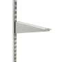 Use twin slot shelving brackets to support shelves in store