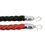 Black and red twisted barrier ropes