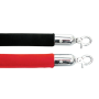 Velvet style rope barriers in a choice of black or red