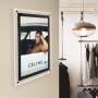 Wall Mounted LED Panel Poster Frame with a black border