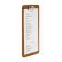 Oak Wooden Wine List Clipboard