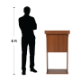 Wooden standing lectern height