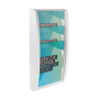 A4 white leaflet rack with three pockets