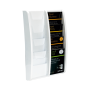 1/3 A4 wall mounted leaflet holder with 4 tiers and 8 pockets