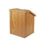 Suggestion Box with Lock featuring an oak finish