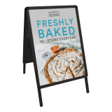 A1 Black A Board Snap Frame Pavement Sign