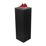 Flat Pack Black Acrylic Display Pedestal (30cm Square x 90cm H)