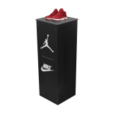 Branded Flat Pack Black Acrylic Display Pedestal (30cm Square x 90cm H)