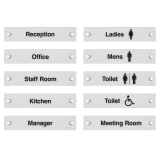 Rectangular Acrylic Door Signs with Standoffs