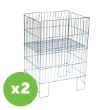 Silver Dump Bins Pack of 2