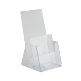 1/3 A4 Portrait Two Tier Leaflet Holder with Removable Divider