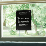 Chalkboard Window Display with Suction Cups