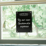 Chalkboard Window Display with Suction Cups