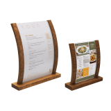 Curved Wooden Menu Sign Holder