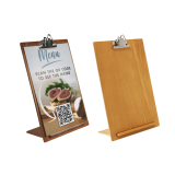 Wooden Menu Holder with Metal Clip