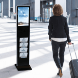 Freestanding Digital Signage with Brochure Holder