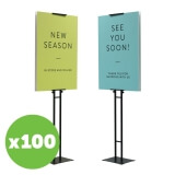 Adjustable Double Sided Poster Display Stand x 100