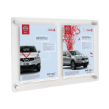 Twin A4 Poster Holder Wall Mounted