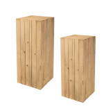 Light Wood Pedestal Display Set