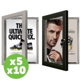 Lockable Poster Case Multipacks of 5 or 10