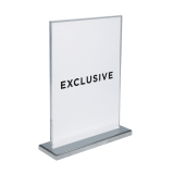 A5 Poster Holder with Chrome Base