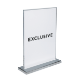 A6 Poster Holder with Chrome Base