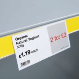 8" x 3" Top Fitting Shelf Talker