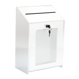 White Lockable Suggestion Box