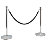 Chrome Pole and Rope Barrier System