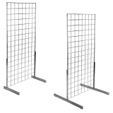 Freestanding Gridwall Display Kits - Chrome