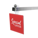 Flexible Clothes Rail Sign Holder