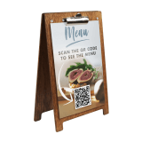 Wooden A Frame Clipboard Menu Holder