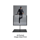 Short Metal Single Sided A2 Portrait Sign Holder