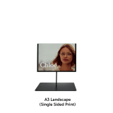 Short Metal Single Sided A3 Landscape Sign Holder